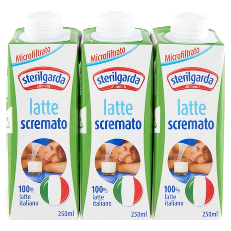 Latte Scremato UHT, 3x250 ml